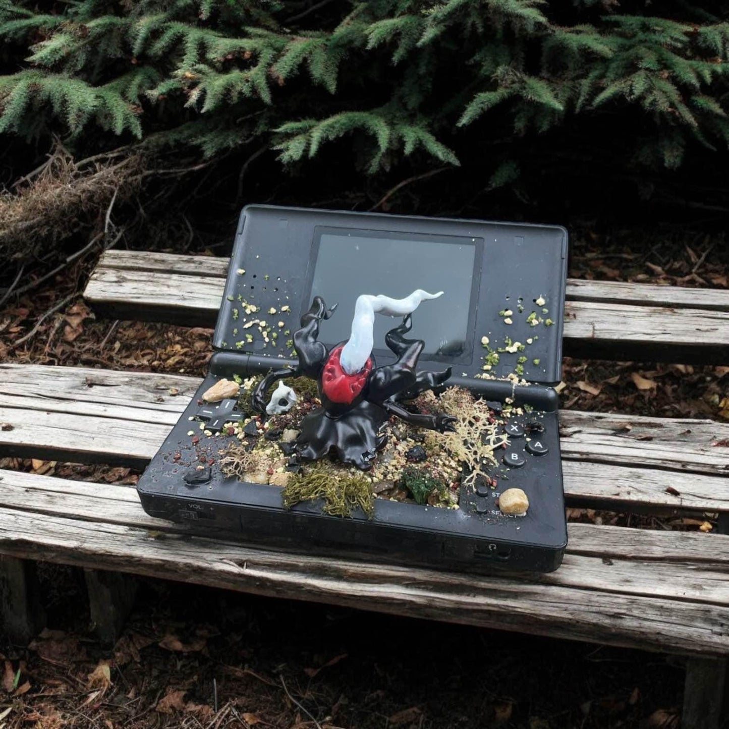 Darkrai Diorama on Vintage Nintendo DS | Perfect gift for Pokémon fans