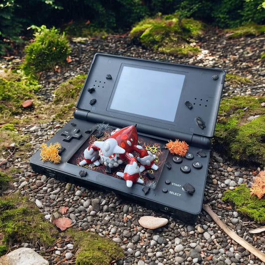 Heatran Diorama on Vintage Nintendo DS | Perfect gift for Pokémon fans