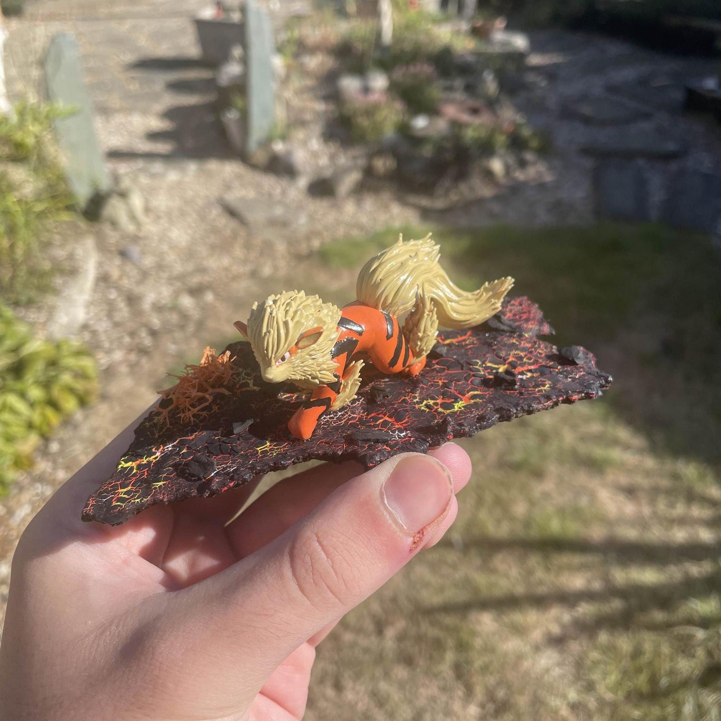 Handcrafted Pokémon dioramas on real bark | Unique scenes featuring various Pokémon | Perfect gift for Pokémon fans