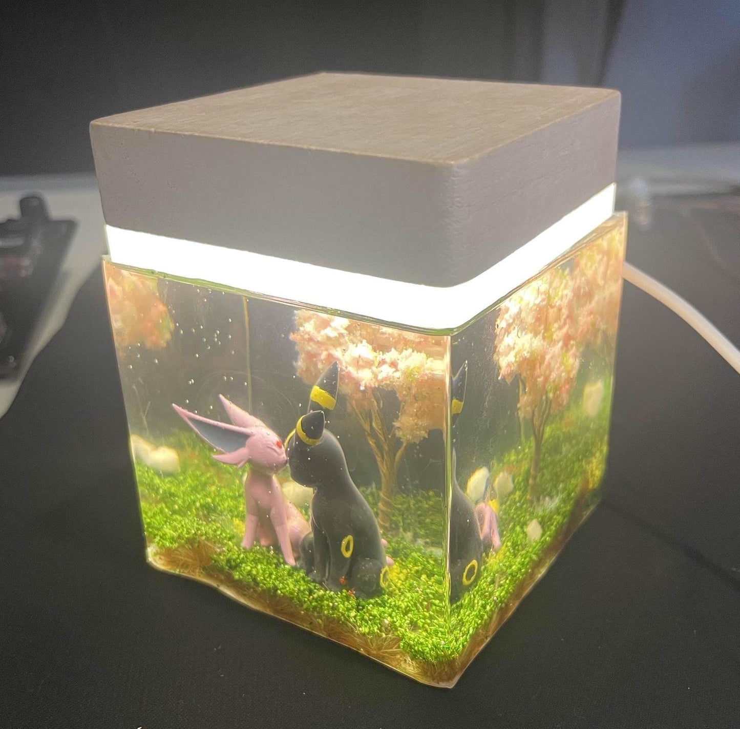 Cute Umbreon and Espeon diorama | Unique Pokémon art | Perfect gift for Pokémon fans